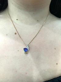Tanzanite and Diamond Pendant