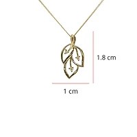 10K Yellow Gold 0.03cttw Diamond Necklace, 18"