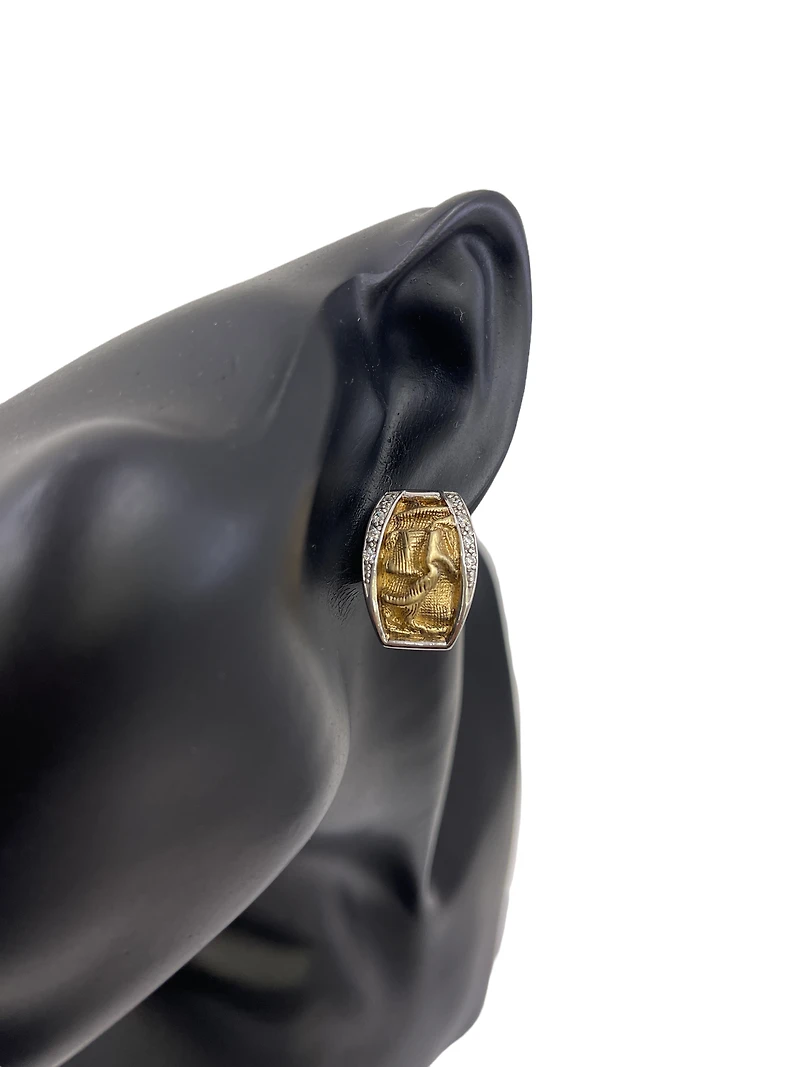 Silver/Gold Plated CZ Earrings