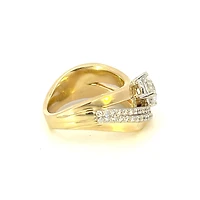 14K Yellow Gold 1.78cttw Round Brilliant Cut Lab Grown Diamond Ring, 6 - / White