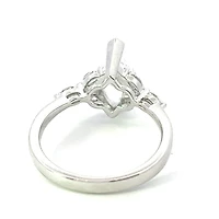 14K Marquise Cut Diamond Ring - Mount Only (No centre diamond) / Gold