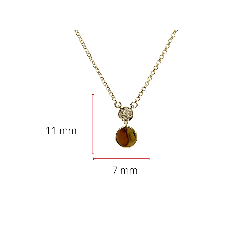 10K Yellow Gold 0.04cttw Diamond Necklace - 18"