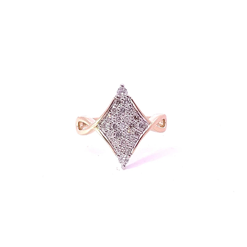 10K Yellow Gold 0.50cttw Diamond Ring - size 6.5