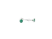 10K White Gold 0.46cttw Emerald Stud Earrings
