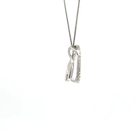 10K White Gold 0.05cttw  Diamond  Heart Pendant, 18"