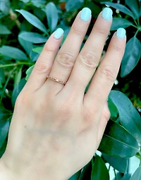 10K Rose Gold 0.02cttw Diamond Heart Shaped Ring