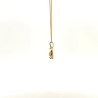 10K Yellow Gold Genuine Opal Pendant