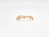 10K Rose Gold 0.024cttw Diamond Ring- Size 6.5