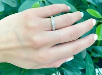 14K White Gold 0.40ctts Princess Cut Diamond Wedding Band
