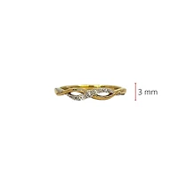 10K Yellow Gold Diamond 0.10cttw Ring - 4.5