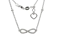14K White Gold 0.28cttw Infinity Diamond Bracelet - 7 Inches