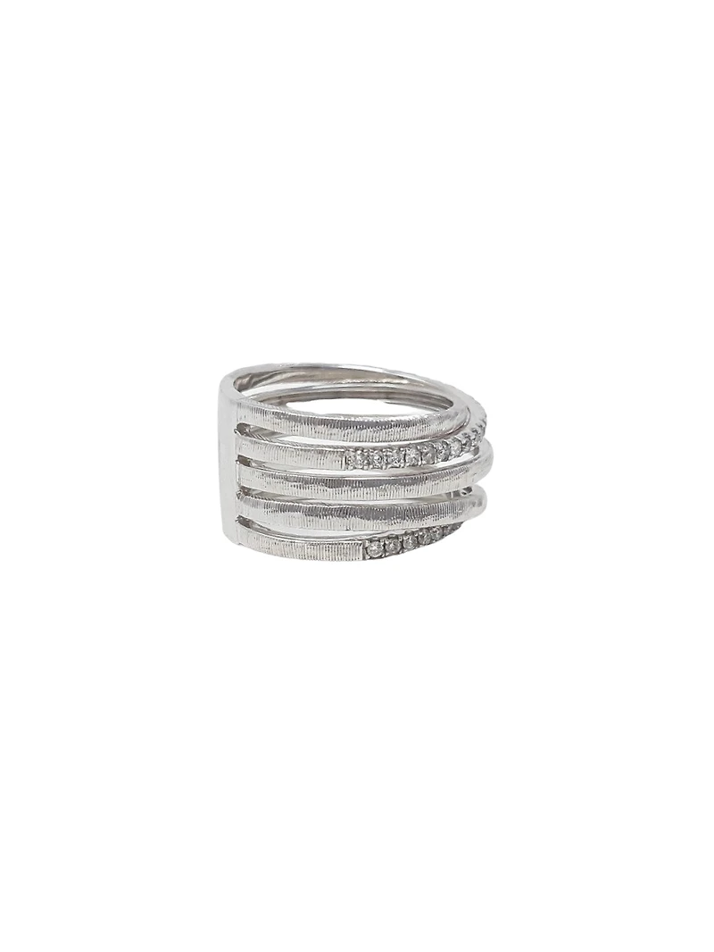 14K White Gold 0.43cttw Diamond Ring, size 7
