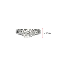 14K White Gold 1.37cttw Diamond Engagement Ring, size 6.5