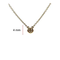 14K Yellow Gold 0.101cttw Canadian Diamond Necklace