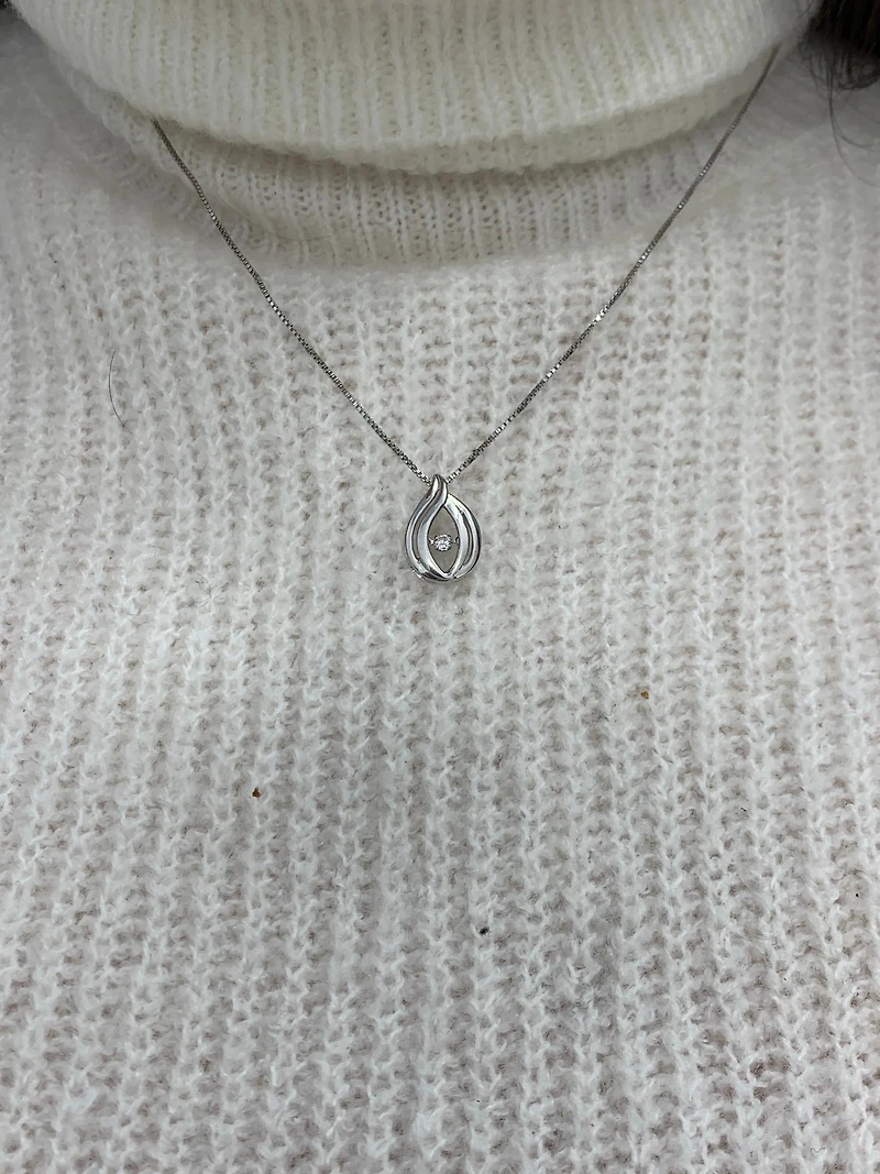 Diamond Silver Necklace