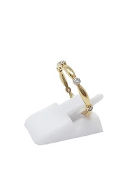 10K Yellow Gold 0.10cttw Diamond Stacking Ring / Band, size 6.5