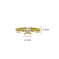 14K Yellow Gold 0.50cttw Diamond Engagement Ring, size 6.5