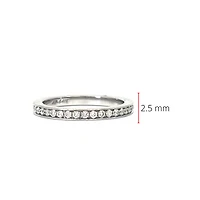 14K White Gold 0.40cttw Diamond Eternity Ring - Size 6.5
