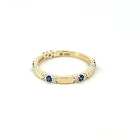 10K Yellow Gold Sapphire & Diamond Ring