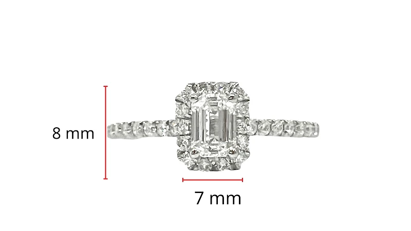14K Gold 0.84cttw Lab Grown Diamond Engagement Ring - /