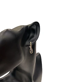 10K Yellow Gold 0.09cttw Diamond Dangle Earrings