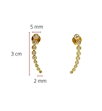 14K Yellow Gold 0.34cttw Diamond Earrings - 21mm
