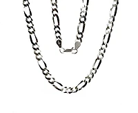 925 Sterling Silver Chain Figaro - 22" - 5.6mm
