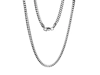 925 Sterling Silver 4.8mm Rhodium Plated Miami Cuban Chain - 22 Inches