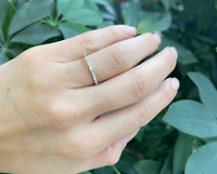 14K White Gold 0.25cttw Straight Baguette Diamond Ring - Size 7