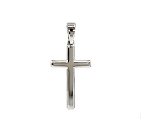 925 Sterling Silver 23mm x 13mm Hollow Cross Charm
