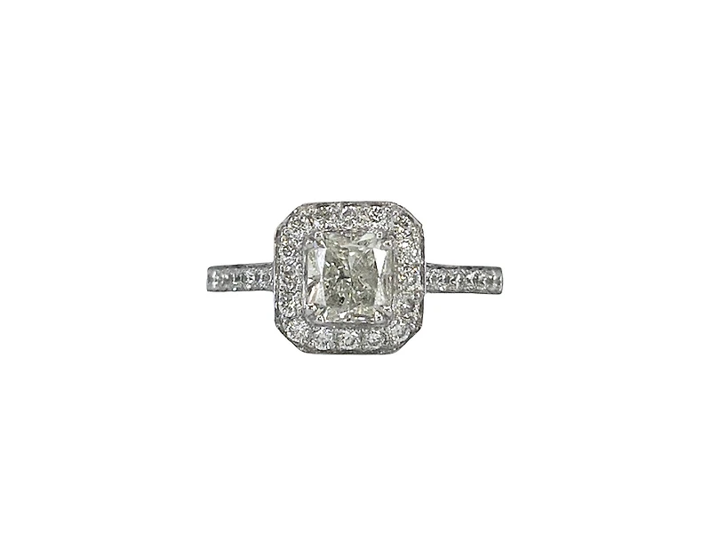 14K White Gold 1.41cttw Diamond Engagement Ring, Size 6