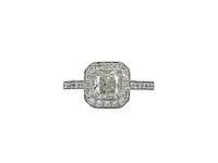 14K White Gold 1.41cttw Diamond Engagement Ring, Size 6
