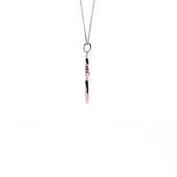 10K White Gold 0.05cttw Diamond Cross Necklace, 18"