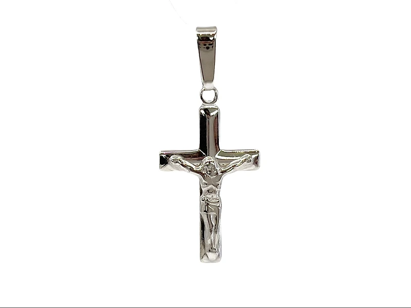 925 Sterling Silver 33mm x 20mm Hollow Crucifix Cross Charm - Large