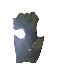 10K Yellow Gold 0.04cttw Canadian Diamond Heart Pendant, 18"