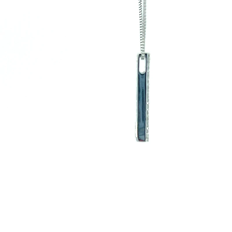 10K White Gold 0.30 cttw Canadian Diamond Pendant, 18"