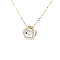 10K Yellow Gold 0.27cttw Diamond Pulse Pendant, 18"