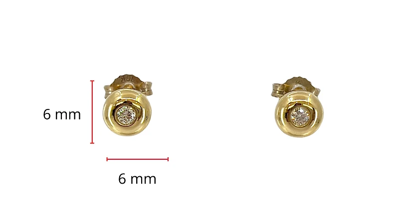 10K Yellow Gold 0.10cttw Diamond Stud Earrings