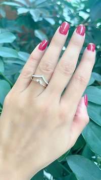 14K 2 Tone Gold 0.35cttw Diamond Ring, size 6