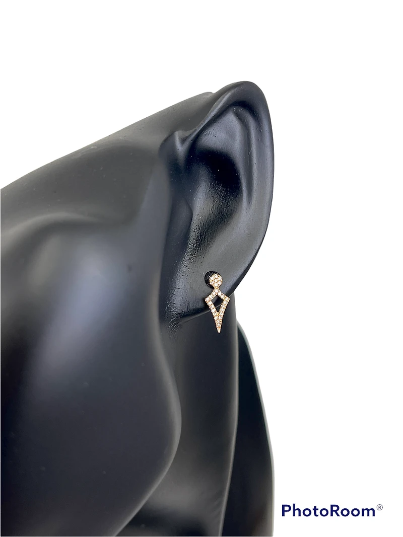 14K Rose Gold 0.11cttw Diamond Earrings