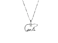 10K White Gold Canadian Diamond 0.083cttw Round Cut Pendant 18"