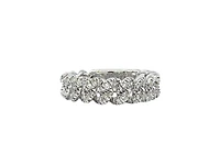 10K White Gold 0.50cttw Diamond Miami Cuban Link Ring / Band, size 6.5
