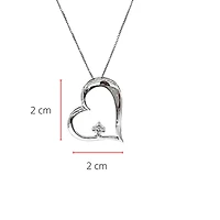 10K White Gold Canadian Diamond 0.051cttw Necklace