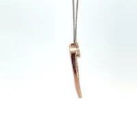 10K White and Rose Gold cttw Diamond Heart Pendant