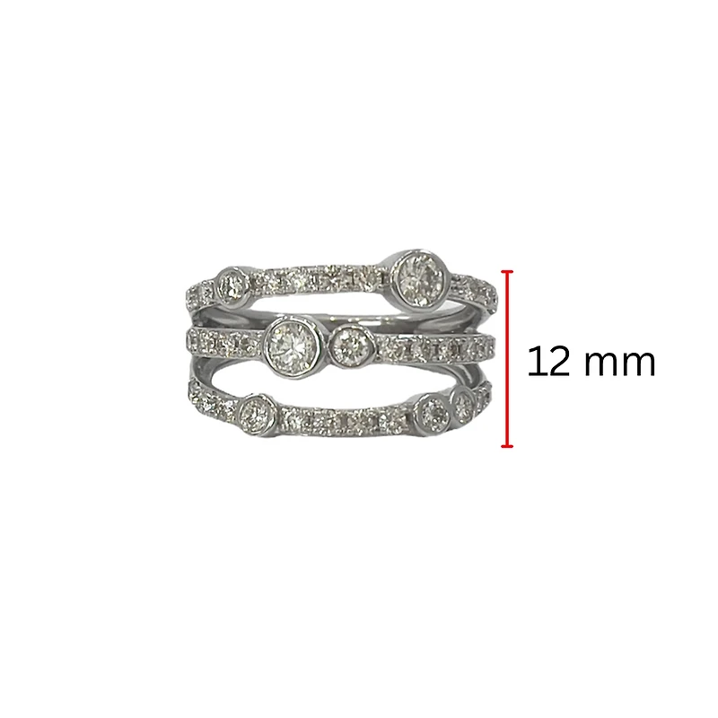 10K White Gold 1.00cttw Diamond Ring, size 6