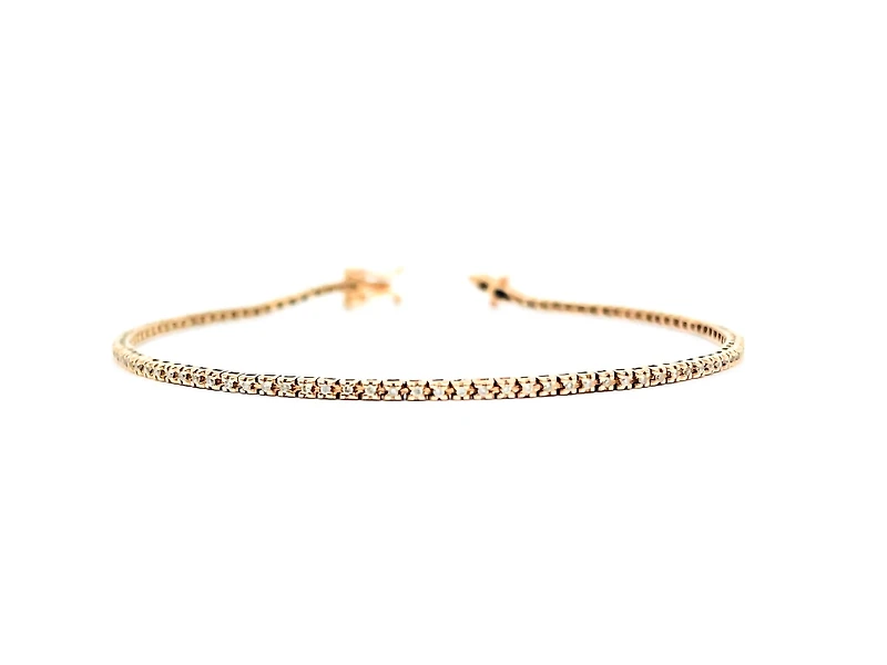 14K Rose Gold 0.35cttw Diamond Tennis Bracelet, 7"