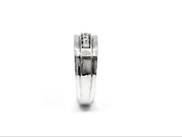 14K White Gold 0.30cttw Diamond Gents Ring, size 10