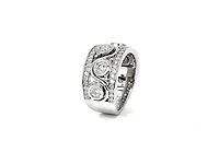 14K White Gold 1.17cttw Canadian Diamond Ring, size 6.5