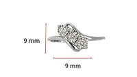10K White Gold 0.15cttw Illusion Setting Diamond Ring - Size 6.5