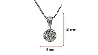 14K White Gold 0.19cttw Diamond Pendant, 18"